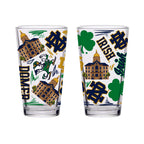 Set of 2 Notre Dame Fighting Irish Local 16oz Pints