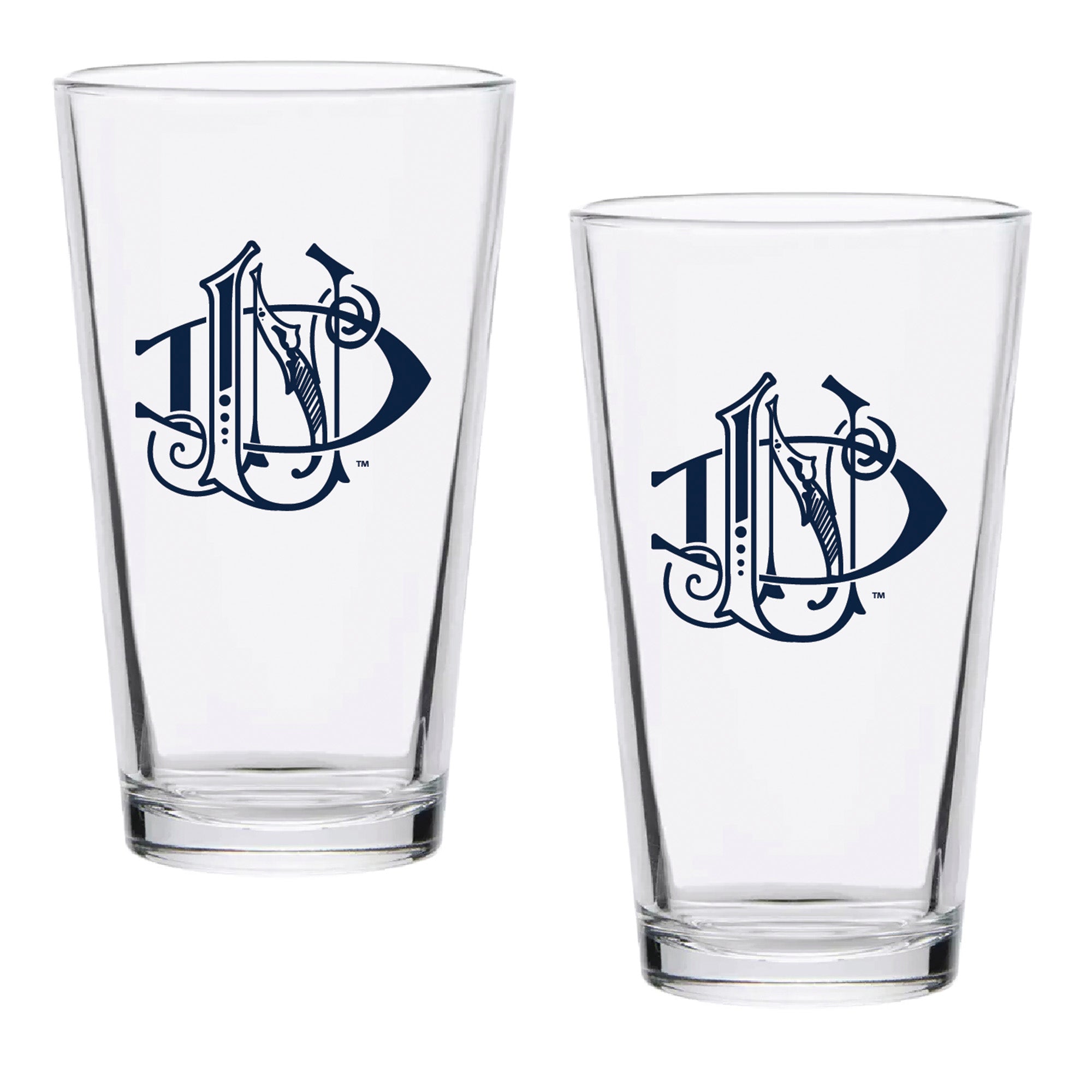Set of 2 Notre Dame Fighting Irish College Vault Sketch 16oz Pints
