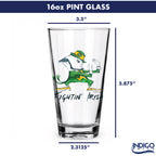Set of 4 Notre Dame Fighting Irish Mascot by Laura Wilcox 16oz Pint Glasses