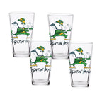 Set of 4 Notre Dame Fighting Irish Mascot by Laura Wilcox 16oz Pint Glasses