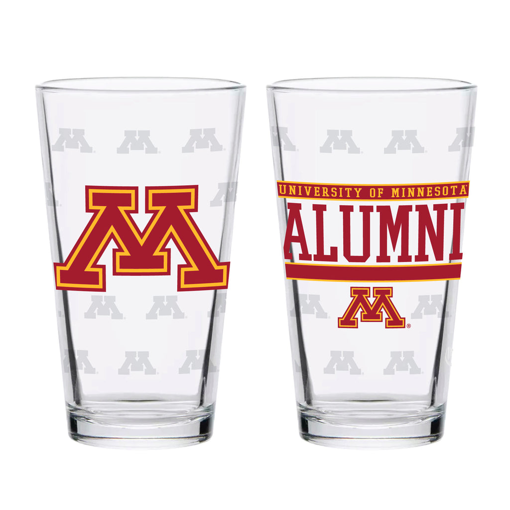 Set of 2 Minnesota Gophers 16oz Alumni Pints