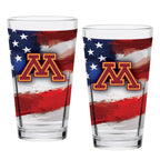Set of 2 Minnesota Golden Gophers 16oz Americana Pints
