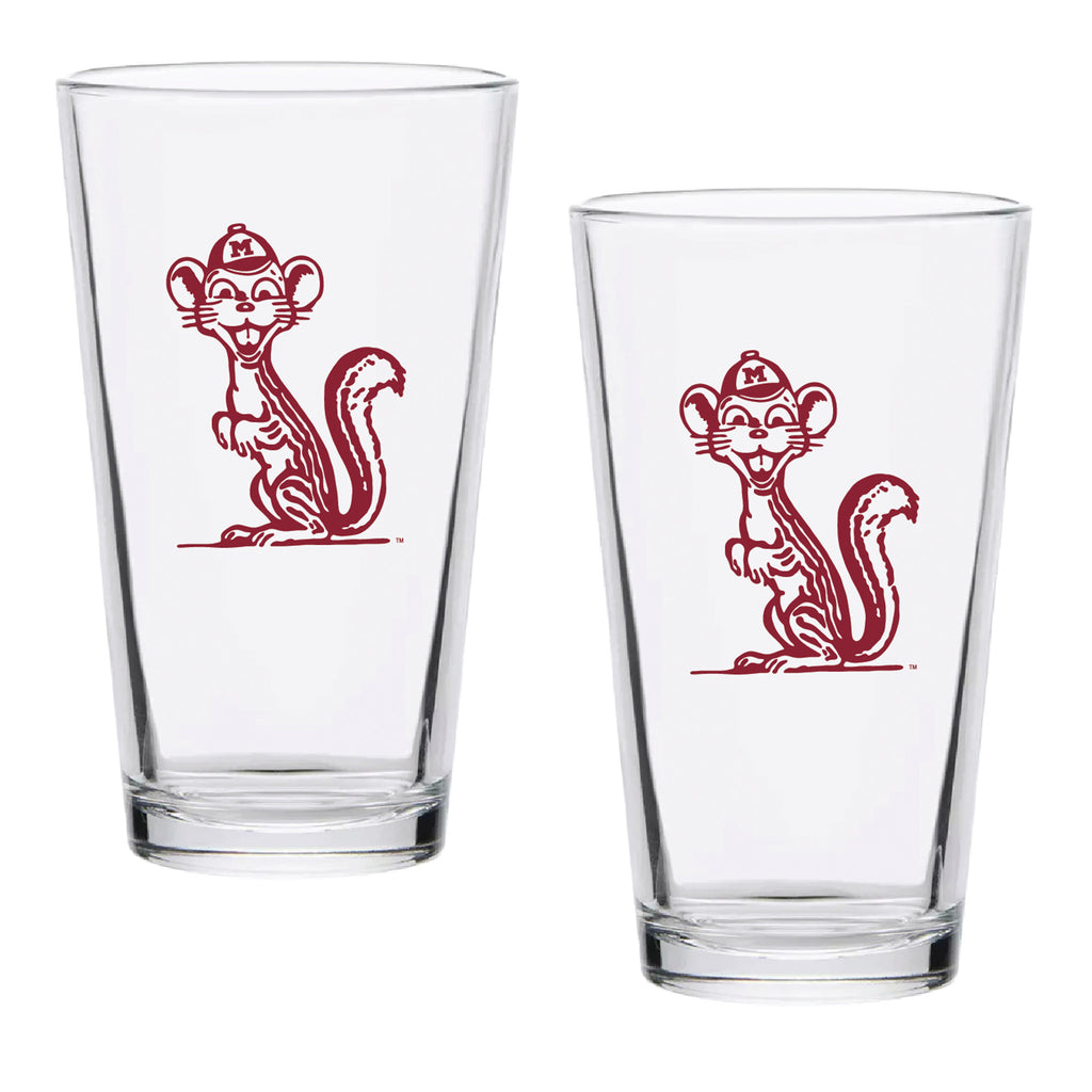 Set of 2 Minnesota Golden Gophers College Vault Sketch 16oz Pints
