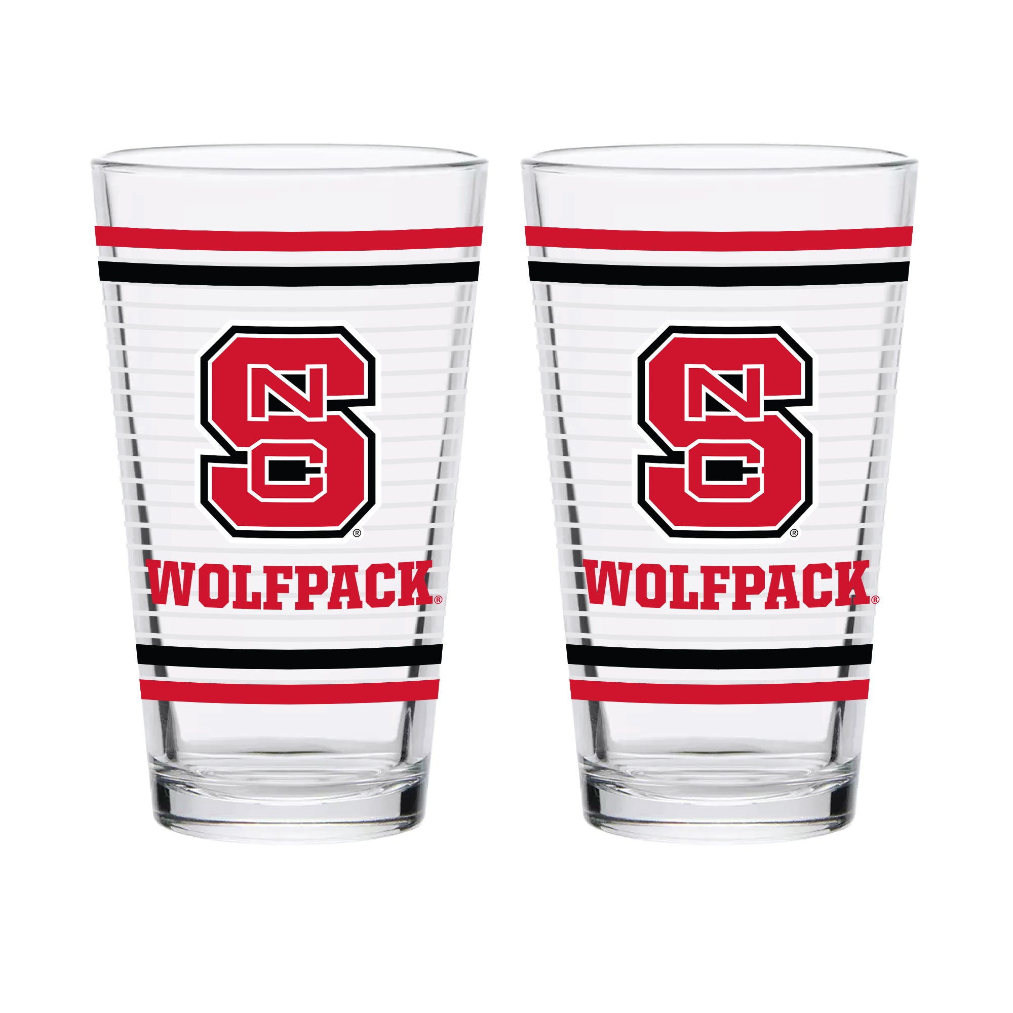 Set of 2 NC State Wolfpack 16oz Ring Pints