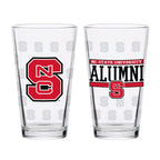 Set of 2 NC State Wolfpack 16oz Alumni Pints
