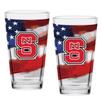 Set of 2 North Carolina State Timber Wolves 16oz Americana Pints