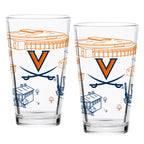 Set of 2 Virginia Cavaliers Campus Line Art 16oz Pints