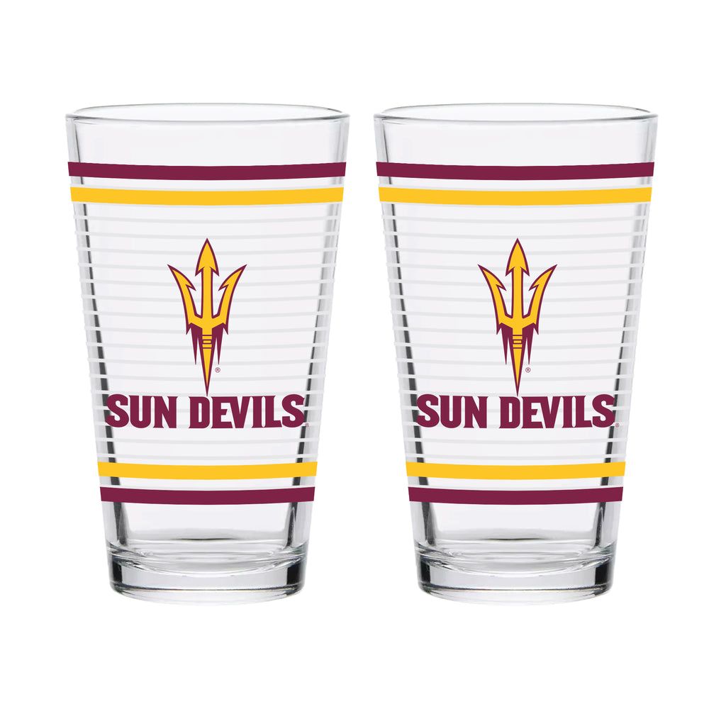 Set of 2 Arizona State Sun Devils 16oz Ring Pints