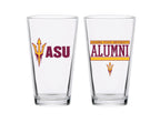 Set of 2 Arizona State Sun Devils 16oz XD Alumni Pints
