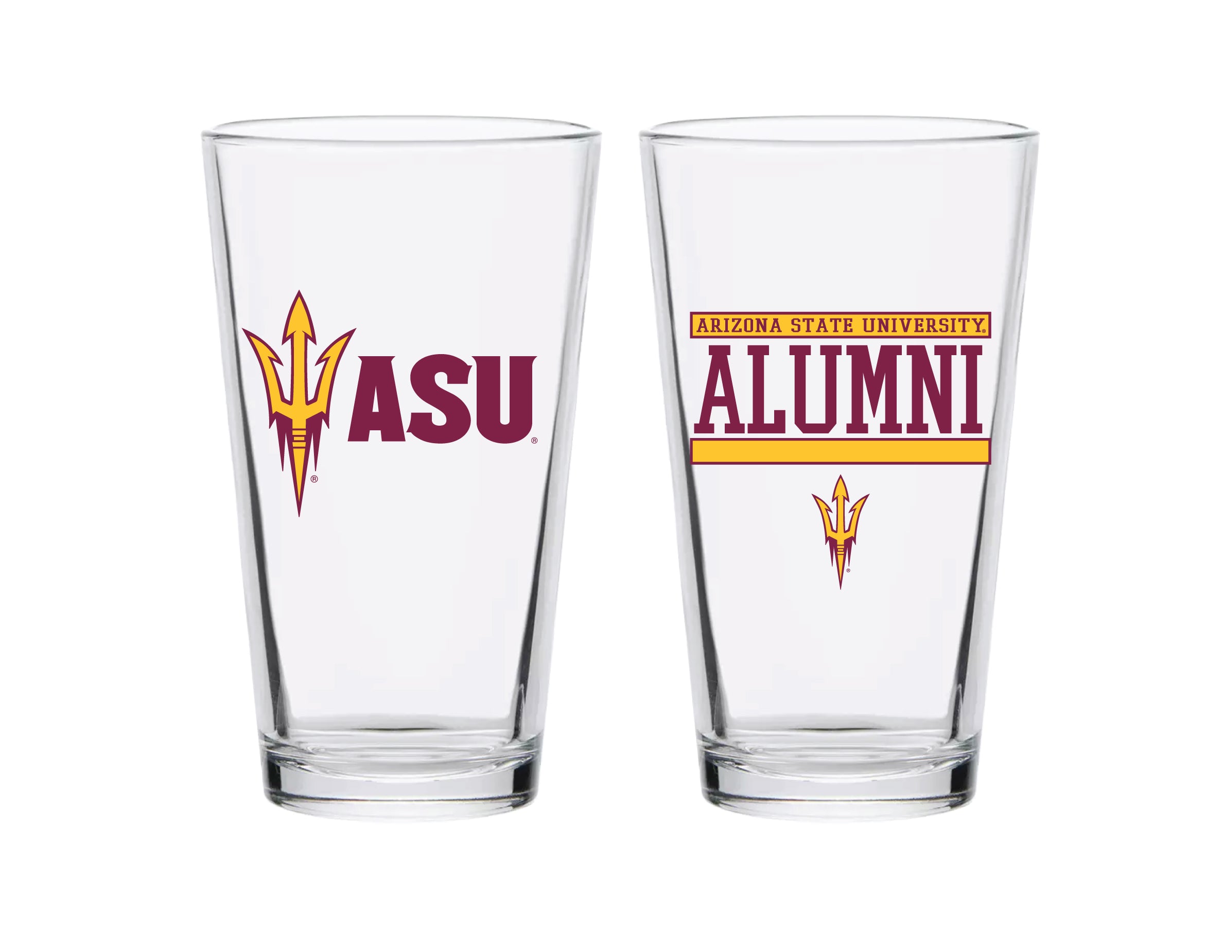 Set of 2 Arizona State Sun Devils 16oz XD Alumni Pints