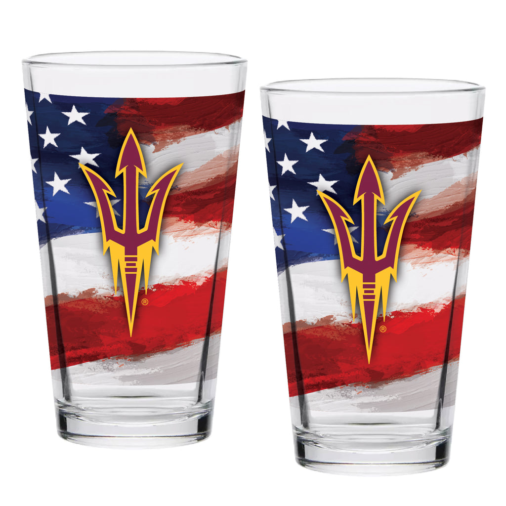 Set of 2 Arizona State Sun Devils 16oz Americana Pints