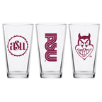 Set of 2 Arizona State Sun Devils College Vault Sketch 16oz Pints