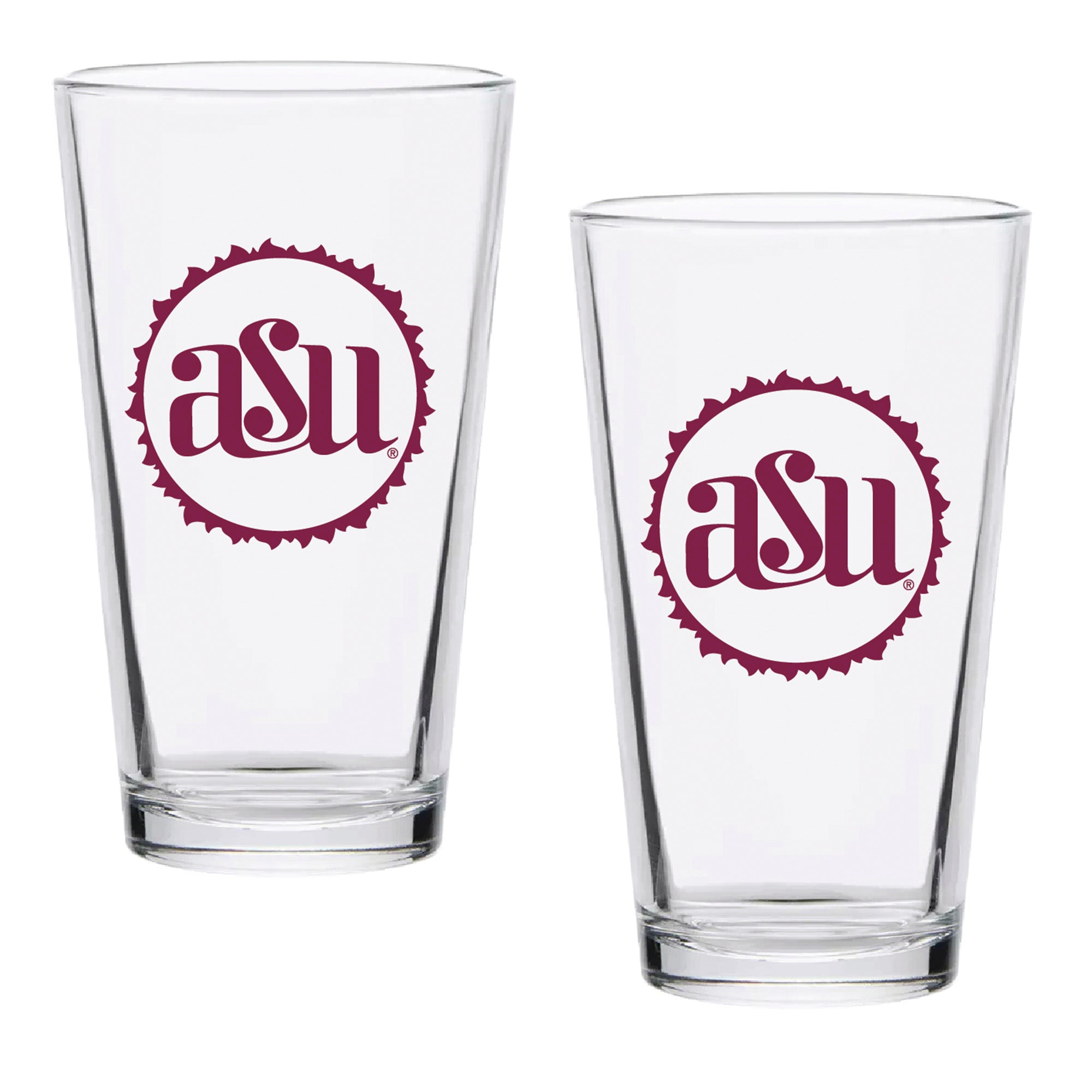 Set of 2 Arizona State Sun Devils College Vault Sketch 16oz Pints