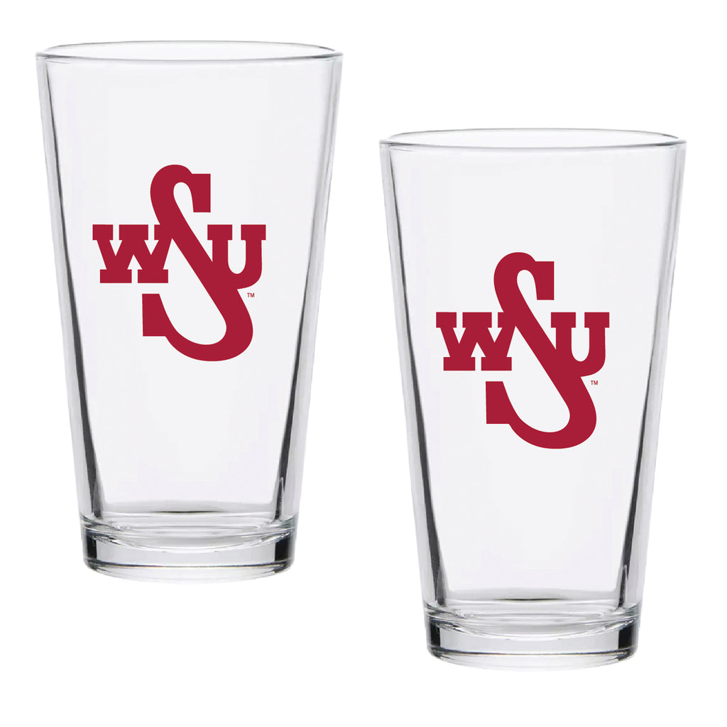 Set of 2 Washington State Cougars College Vault Sketch 16oz Pints