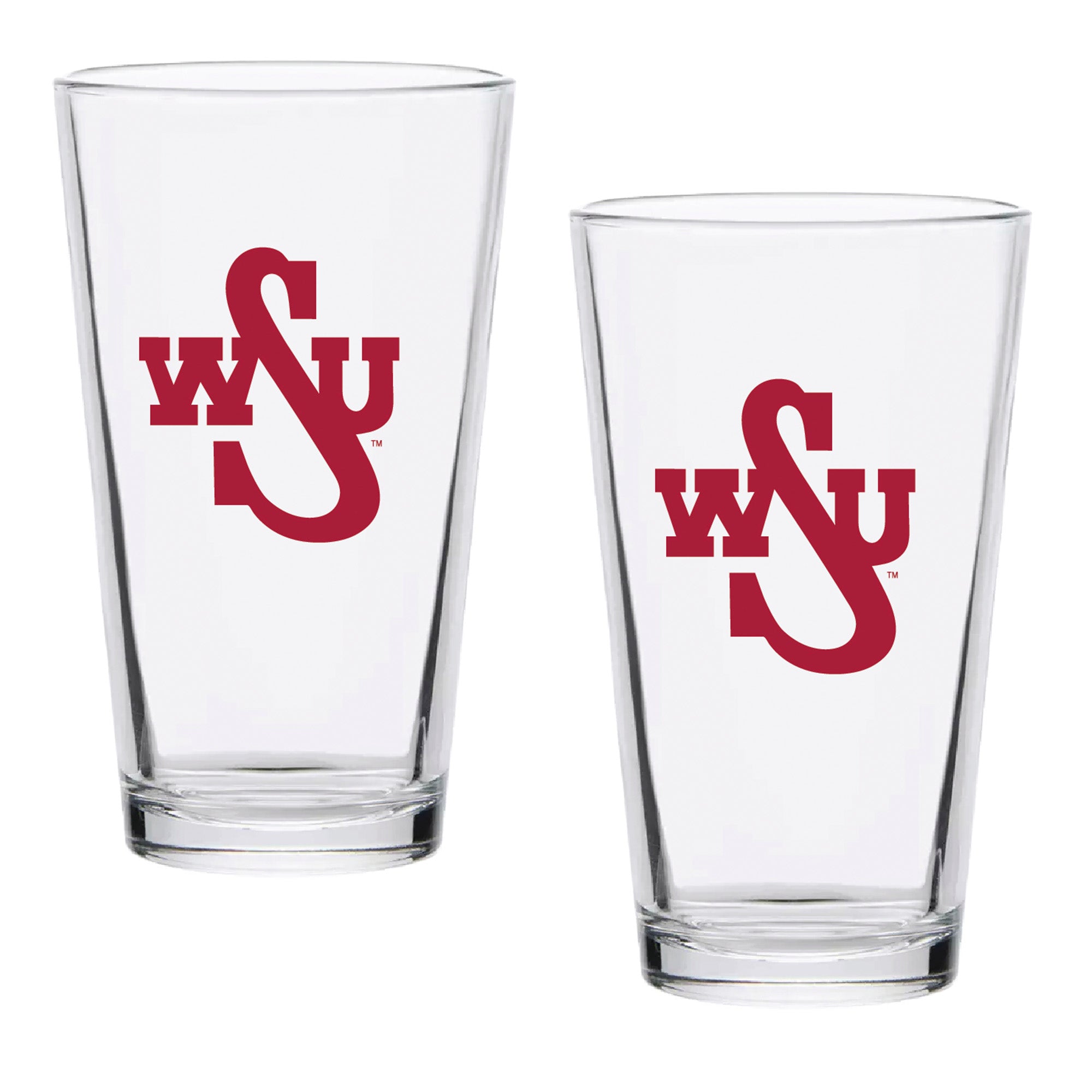 Set of 2 Washington State Cougars College Vault Sketch 16oz Pints