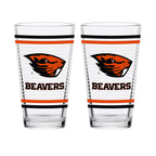 Set of 2 Oregon State Beavers 16oz Ring Pints
