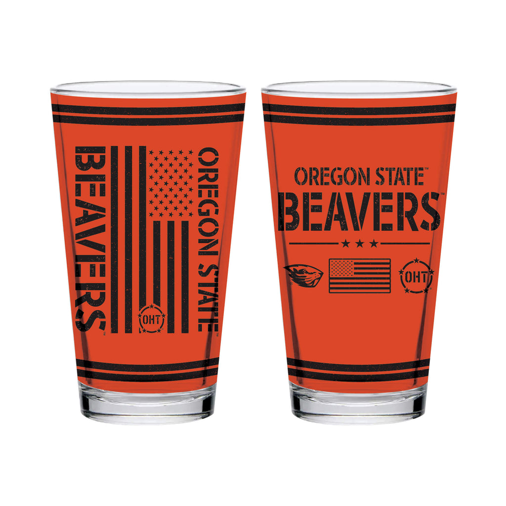 Oregon State Beavers 16oz OHT flag pint glass