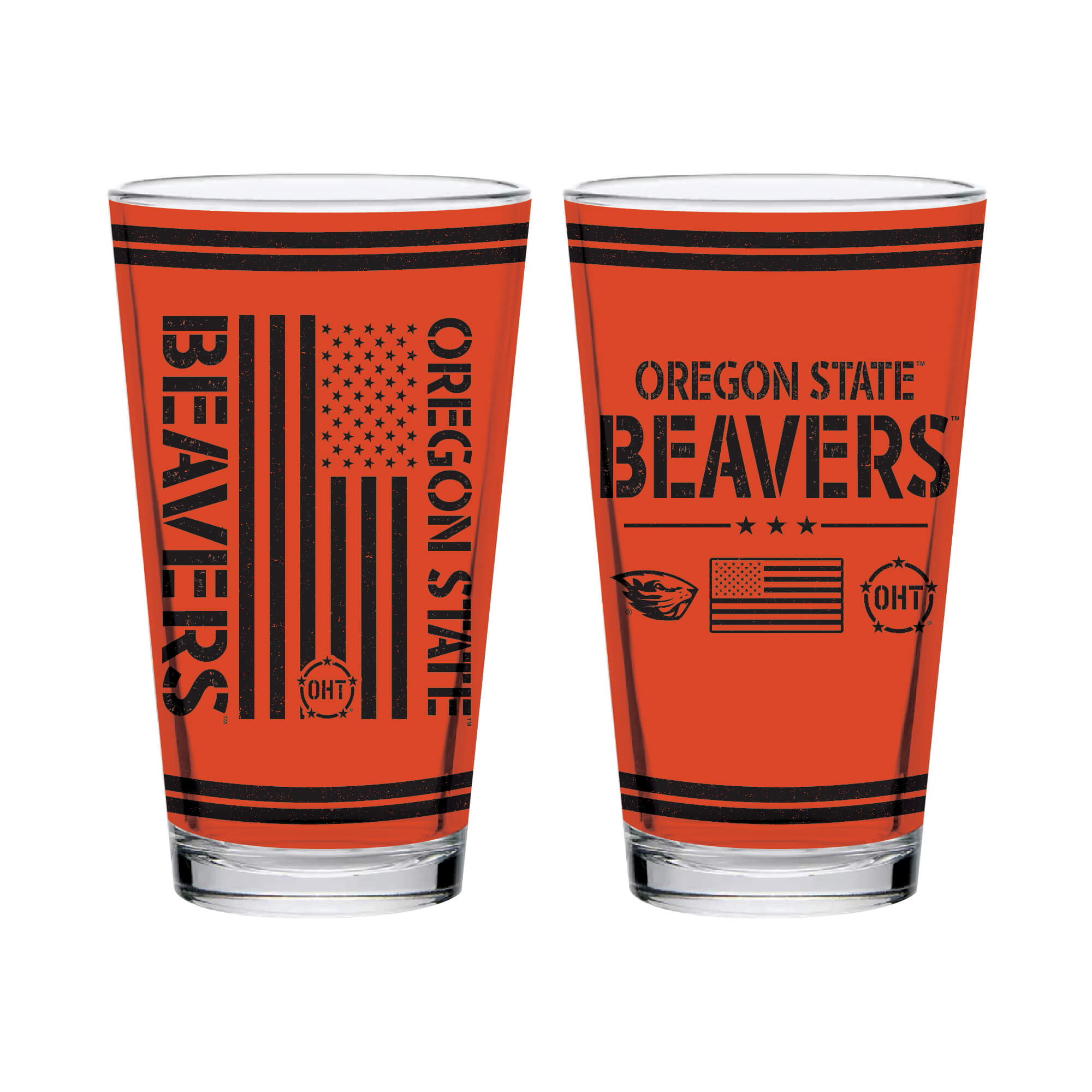 16oz Oregon State Beavers OHT TC FW Flag Pint