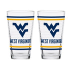 Set of 2 West Virginia Mountaineers 16oz Ring Pints