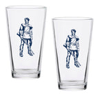 Set of 2 West Virginia Mountaineers College Vault Sketch 16oz Pints