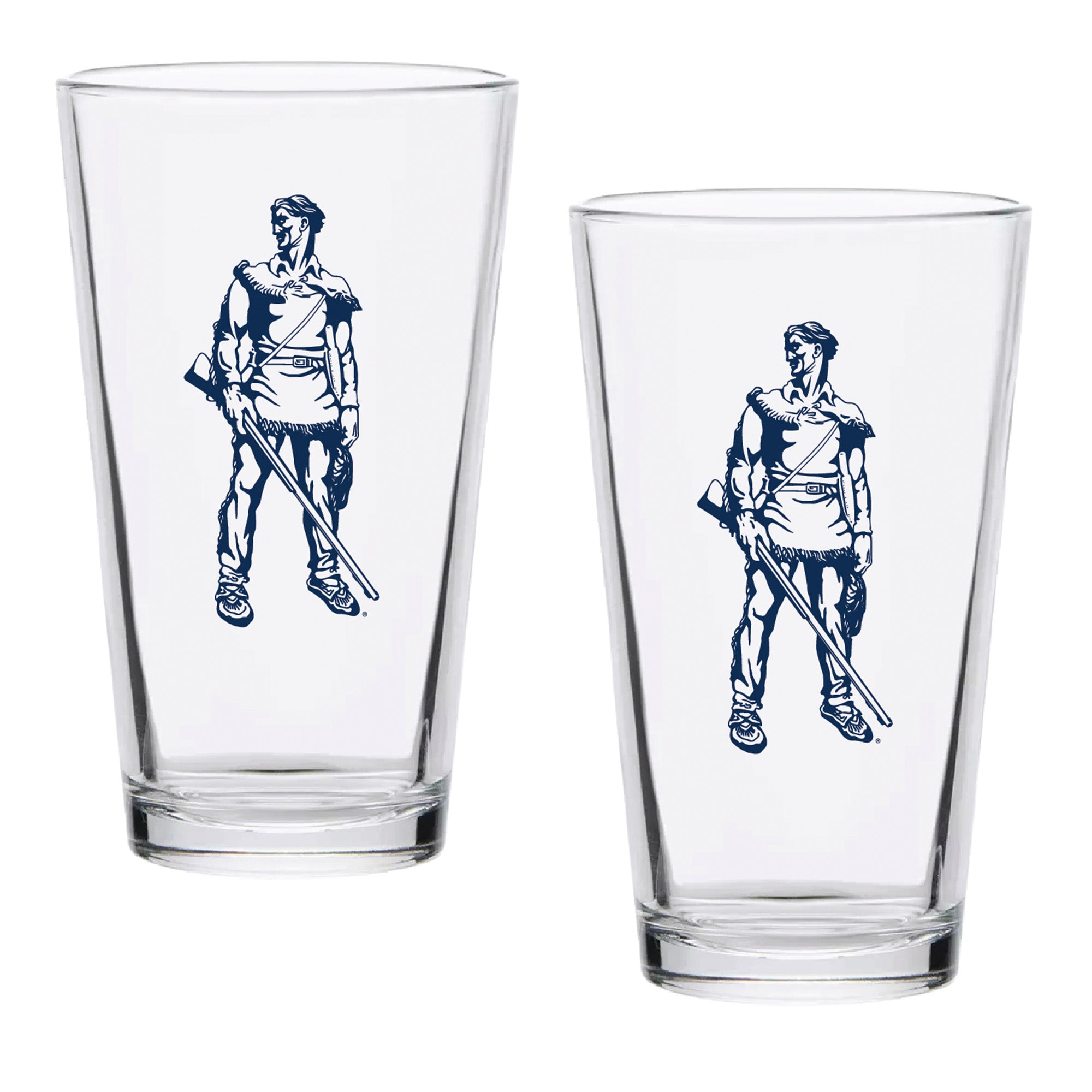 Set of 2 West Virginia Mountaineers College Vault Sketch 16oz Pints