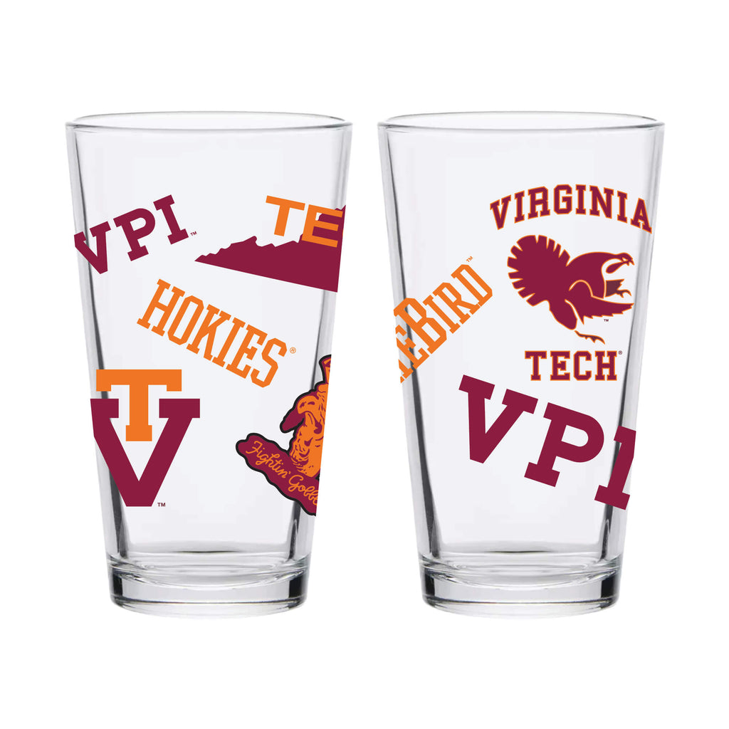 16oz Virginia Tech Hokies College Vault Medley Pint 2 Pack