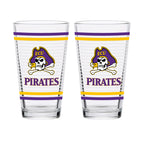 Set of 2 East Carolina Pirates 16oz Ring Pints