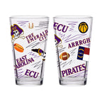 Set of 2 East Carolina Pirates Local 16oz Pints