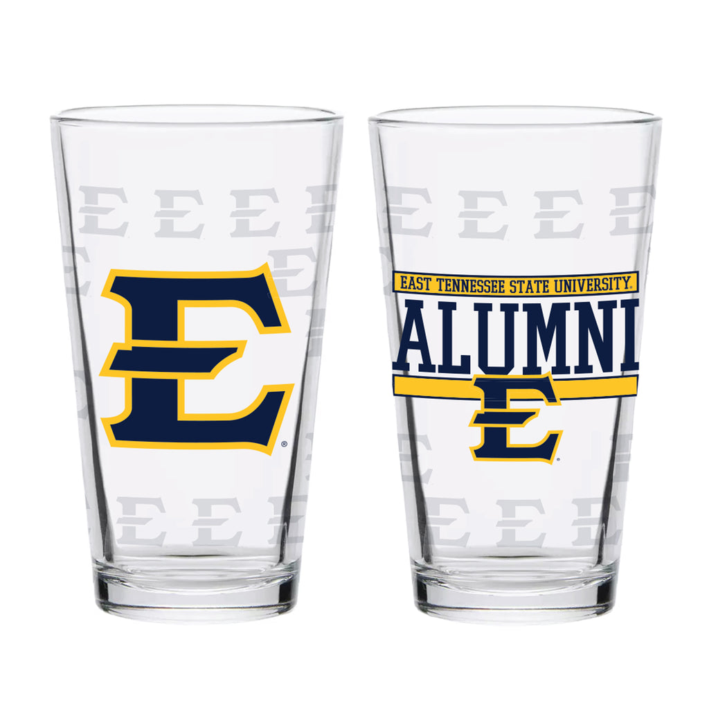 Set of 2 East Tennessee Buccaneers 16oz Alumni Pints