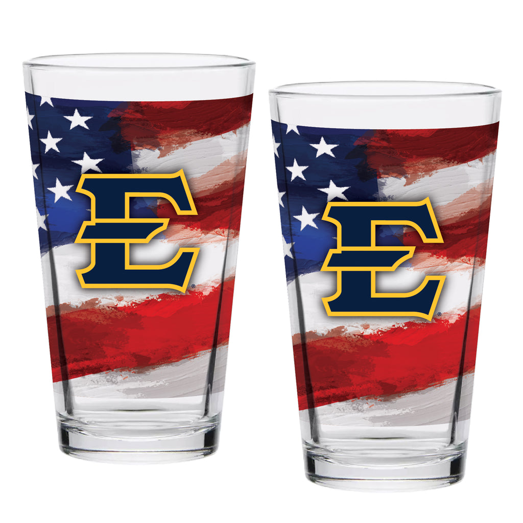 Set of 2 East Tennessee Buccaneers 16oz Americana Pints