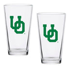 Set of 2 Oregon Ducks College Vault Sketch 16oz Pints