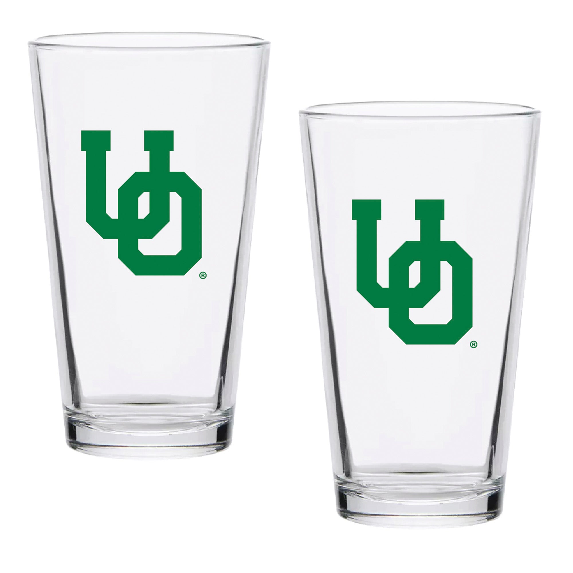 Set of 2 Oregon Ducks College Vault Sketch 16oz Pints