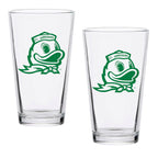 Set of 2 Oregon Ducks College Vault Sketch 16oz Pints