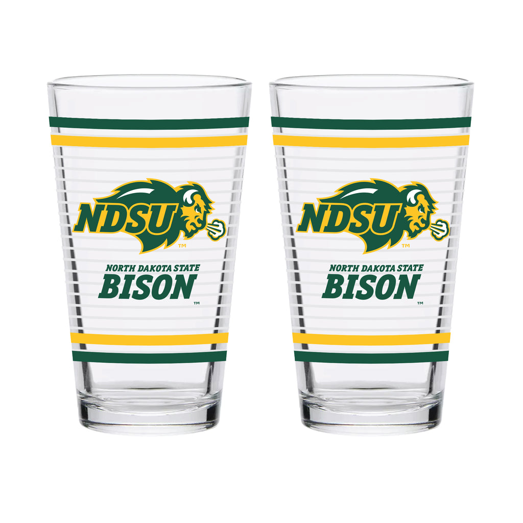 Set of 2 North Dakota State Bisons 16oz Ring Pints