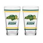Set of 2 North Dakota State Bisons 16oz Ring Pints