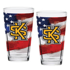 Set of 2 Kennesaw State Owls 16oz Americana Pints