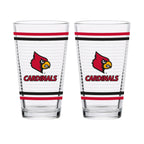 Set of 2 Louisville Cardinals 16oz Ring Pints