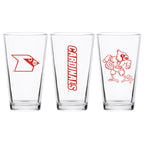 Set of 2 Louisville Cardinals College Vault Sketch 16oz Pints
