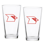 Set of 2 Louisville Cardinals College Vault Sketch 16oz Pints
