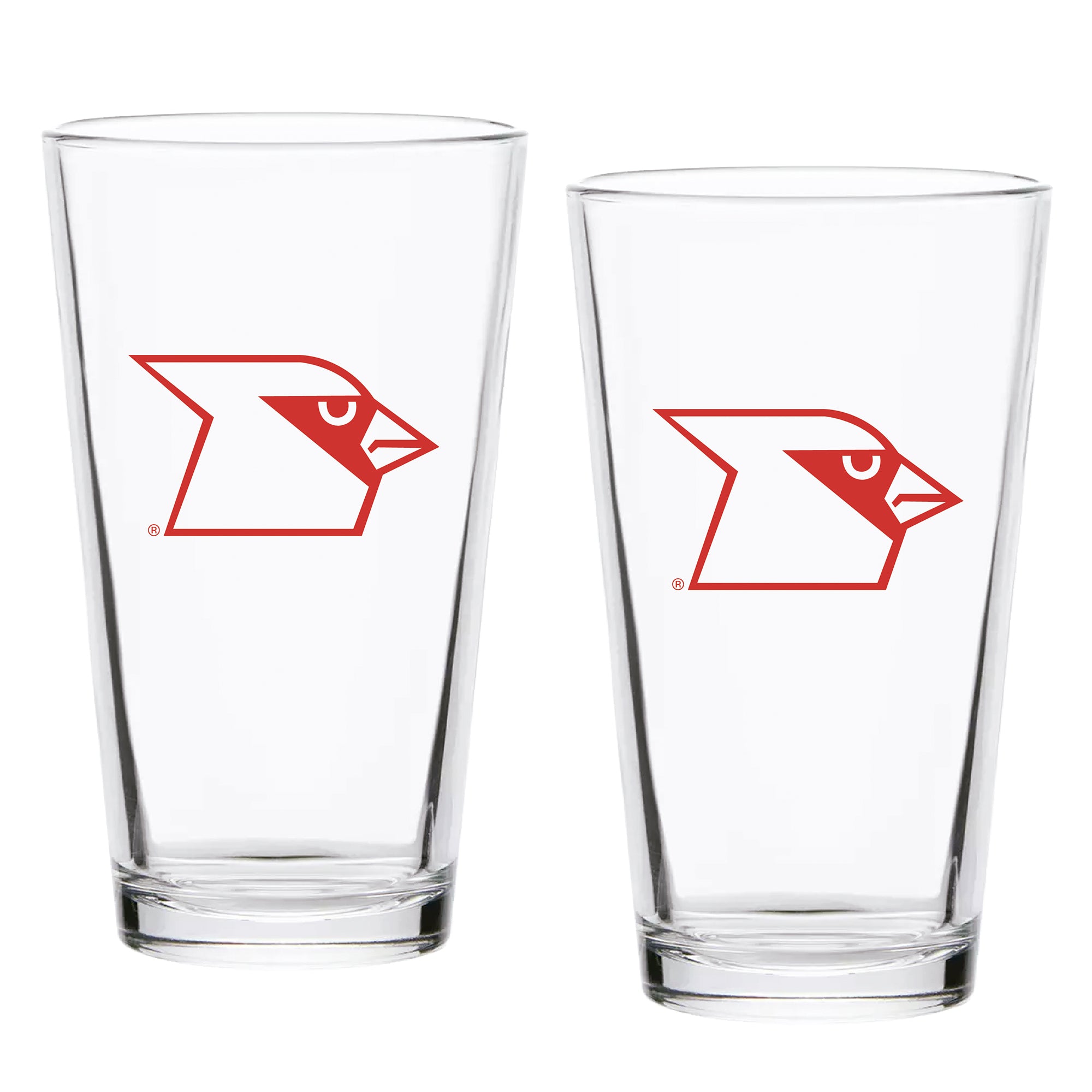 Set of 2 Louisville Cardinals College Vault Sketch 16oz Pints