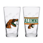 Set of 2 Florida A&M Rattlers 16oz XD Alumni Pints