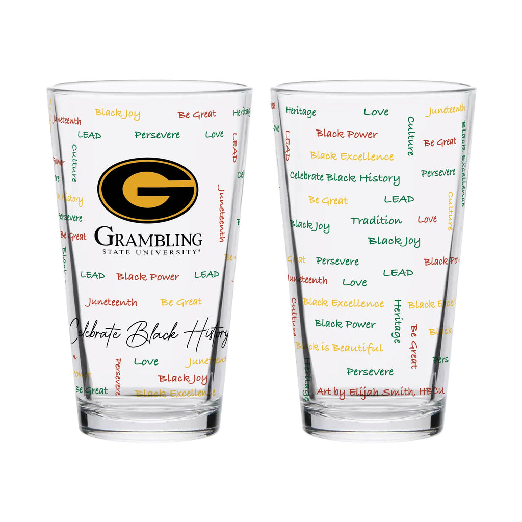 Set of 2 Grambling State Tigers 16oz BHM Pints