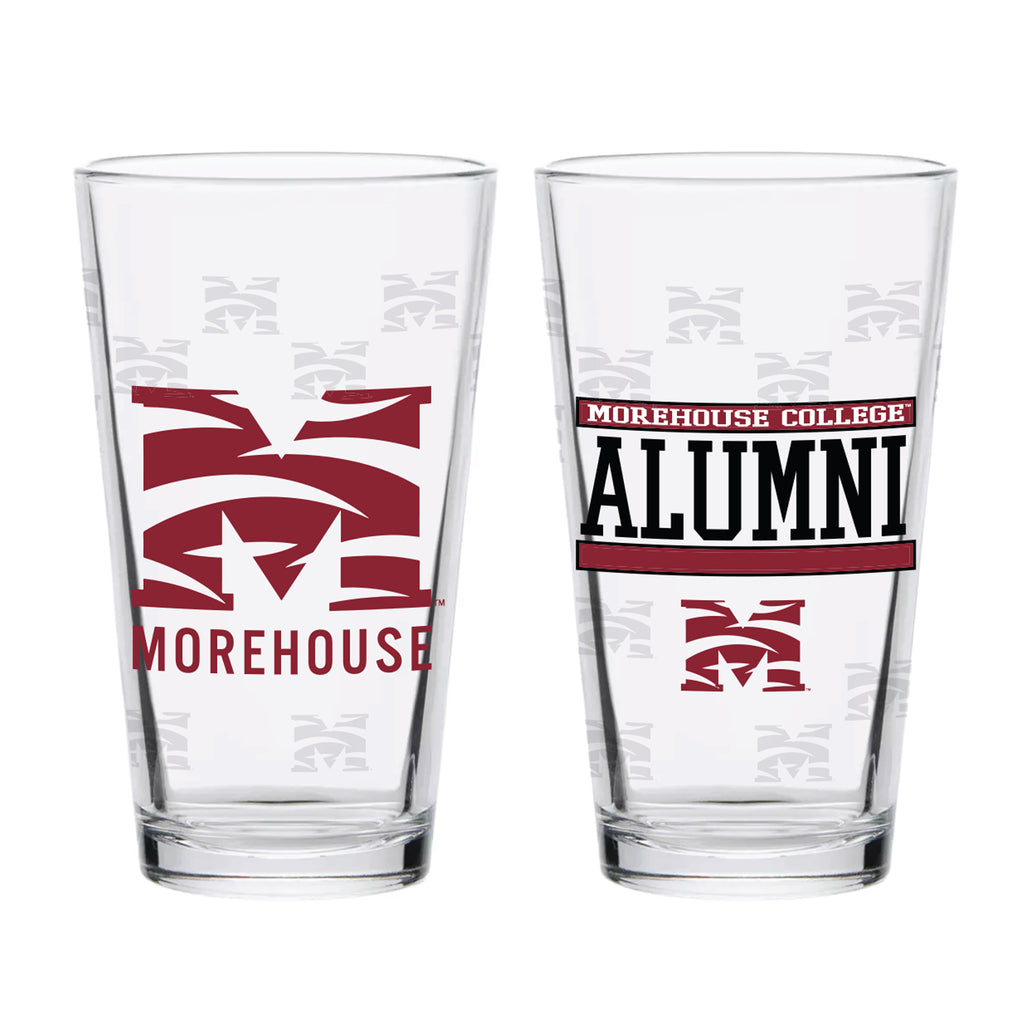 Set of 2 Morehouse Maroon Tigers 16oz XD Alumni Pints
