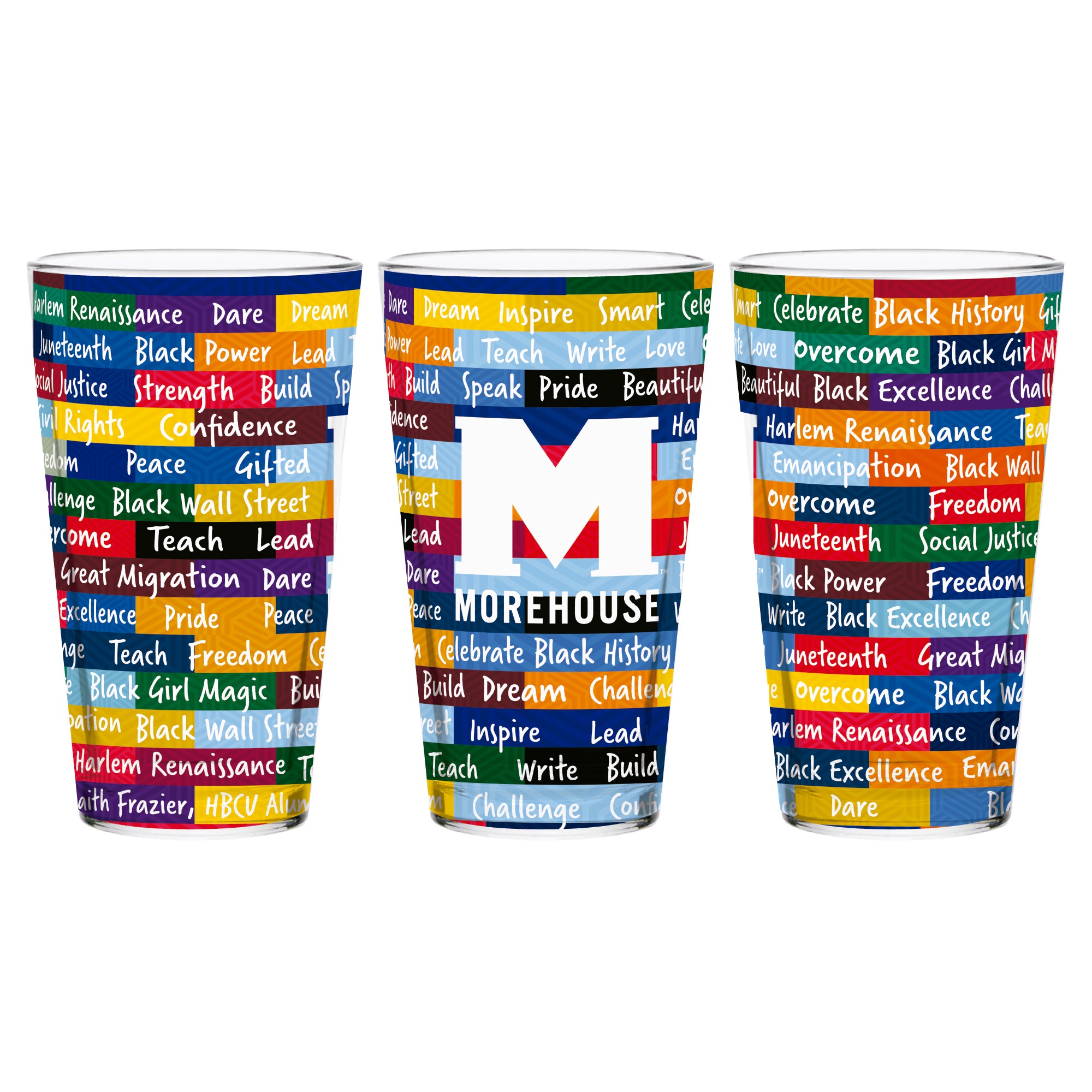Morehouse Maroon Tigers 16oz BHM Pint Glasses | Set of 2
