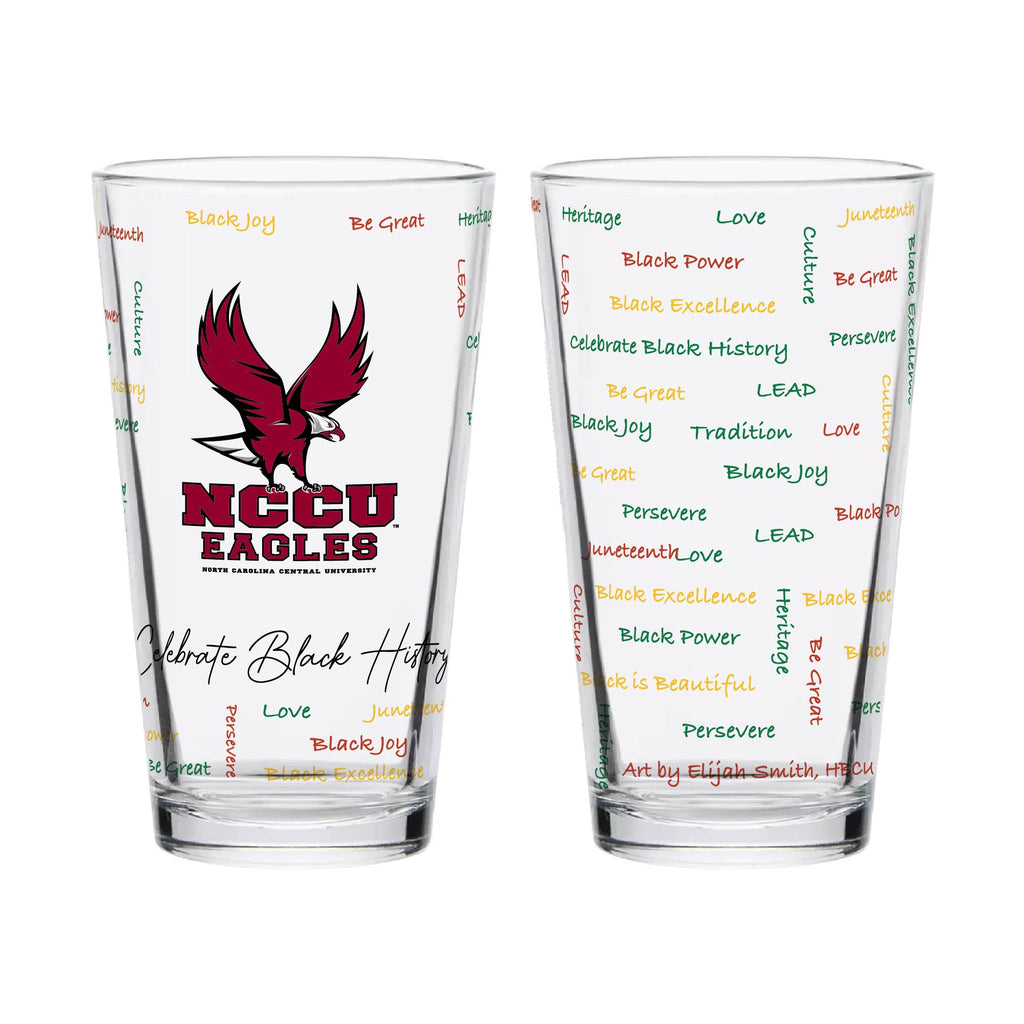Set of 2 North Carolina Central Eagles 16oz BHM Pints