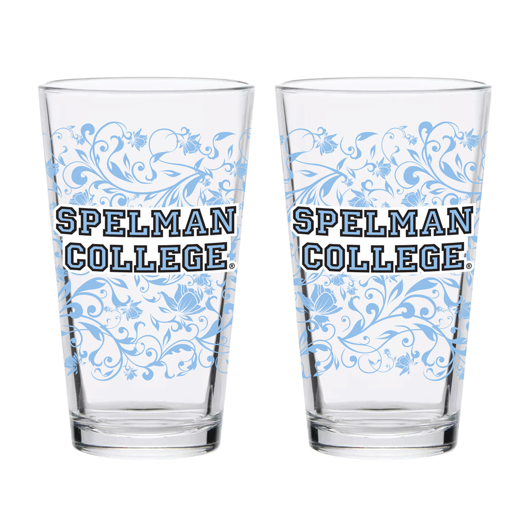 Set of 2 Spelman Jaguars 16oz XD Floral Pints