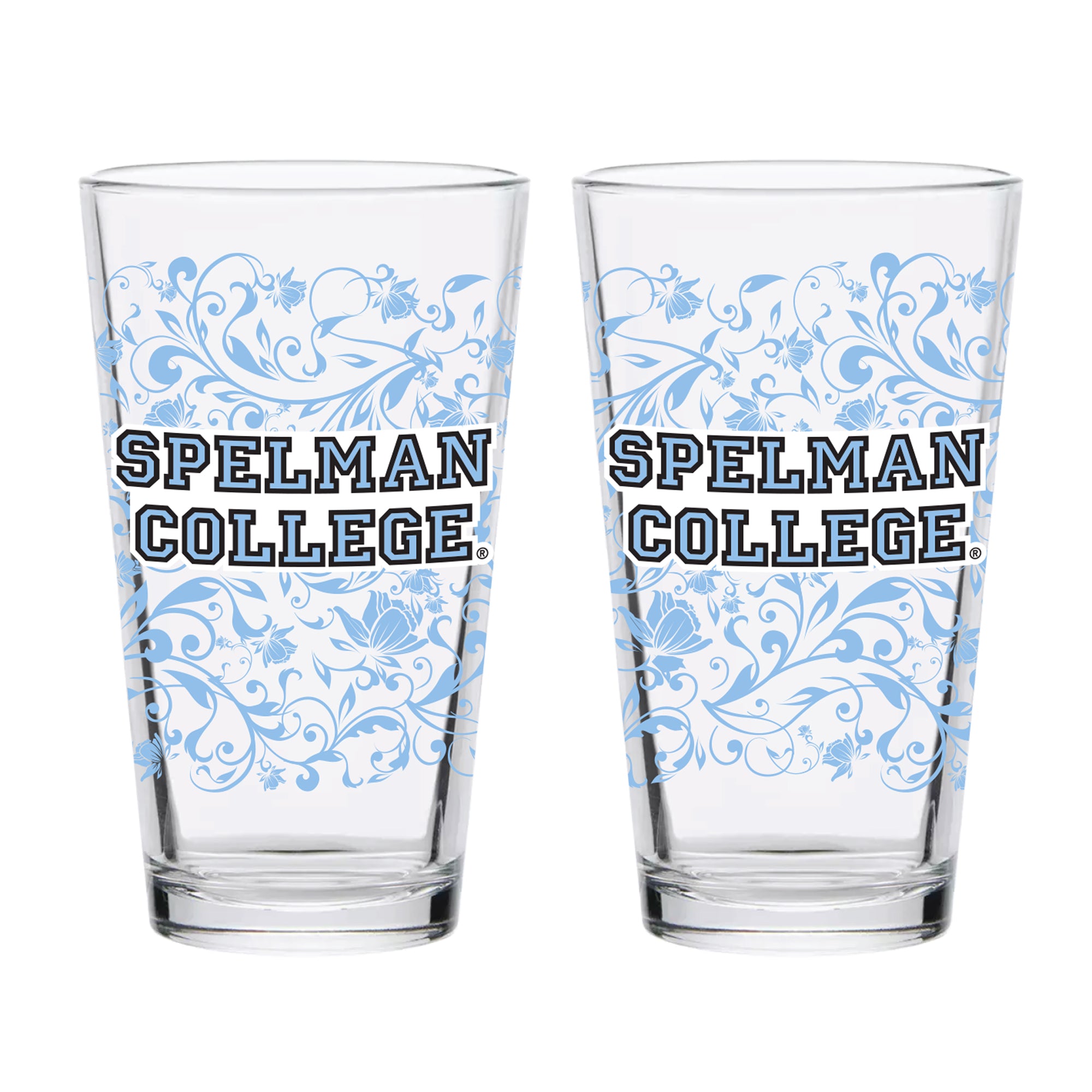 Set of 2 Spelman Jaguars 16oz XD Floral Pints