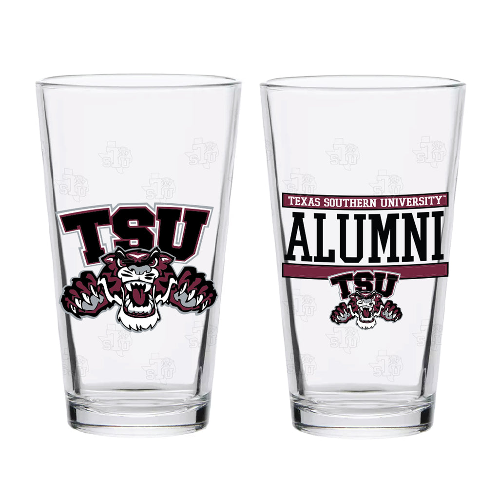 Set of 2 Texas Southern Tigers 16oz XD Alumni Pints
