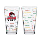 Set of 2 Winston Salem State Rams 16oz BHM Pints