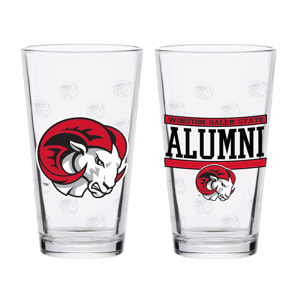 Set of 2 Winston Salem Rams 16oz XD Alumni Pints
